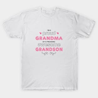 Proud grandma of an awesome grandson T-Shirt